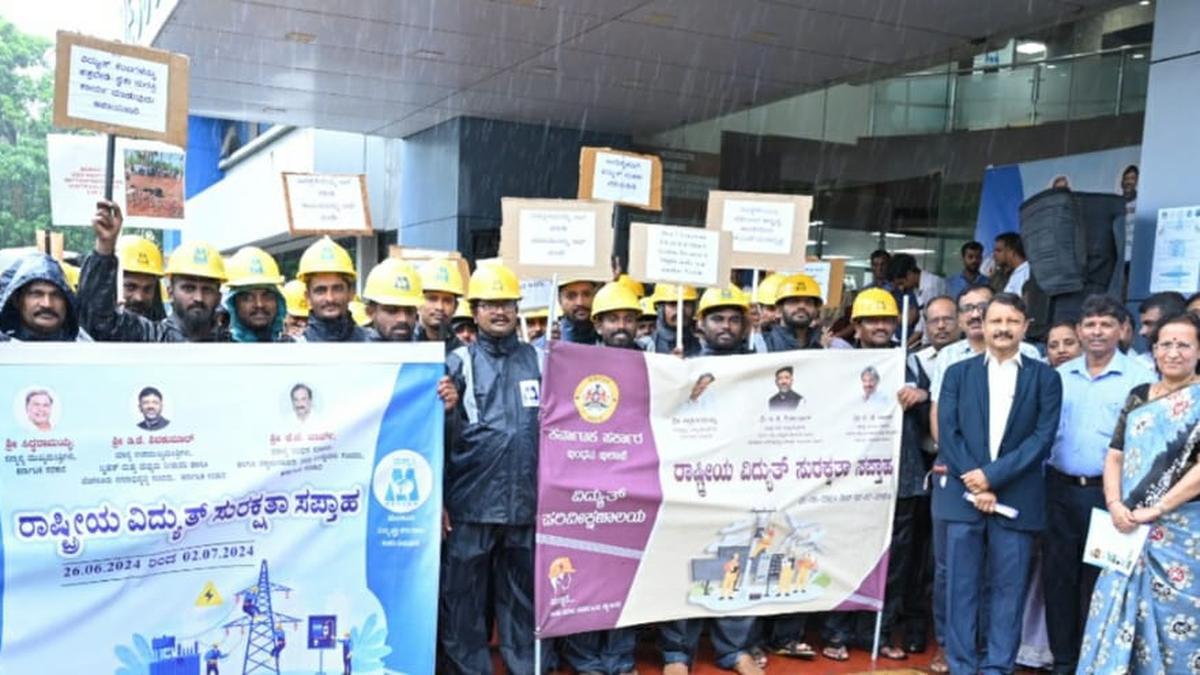 Awareness jatha marks start of MESCOM’s National Electrical Safety Week