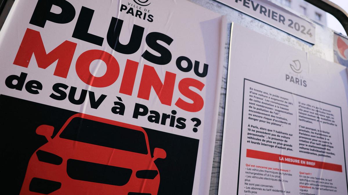 Paris votes on referendum to triple parking costs for SUVs; drivers’ groups protest