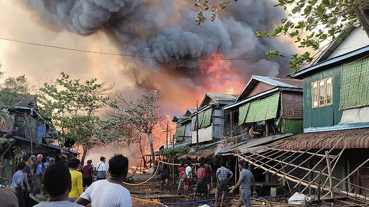 Aid group says 4,000 displaced by battle for key Myanmar port site