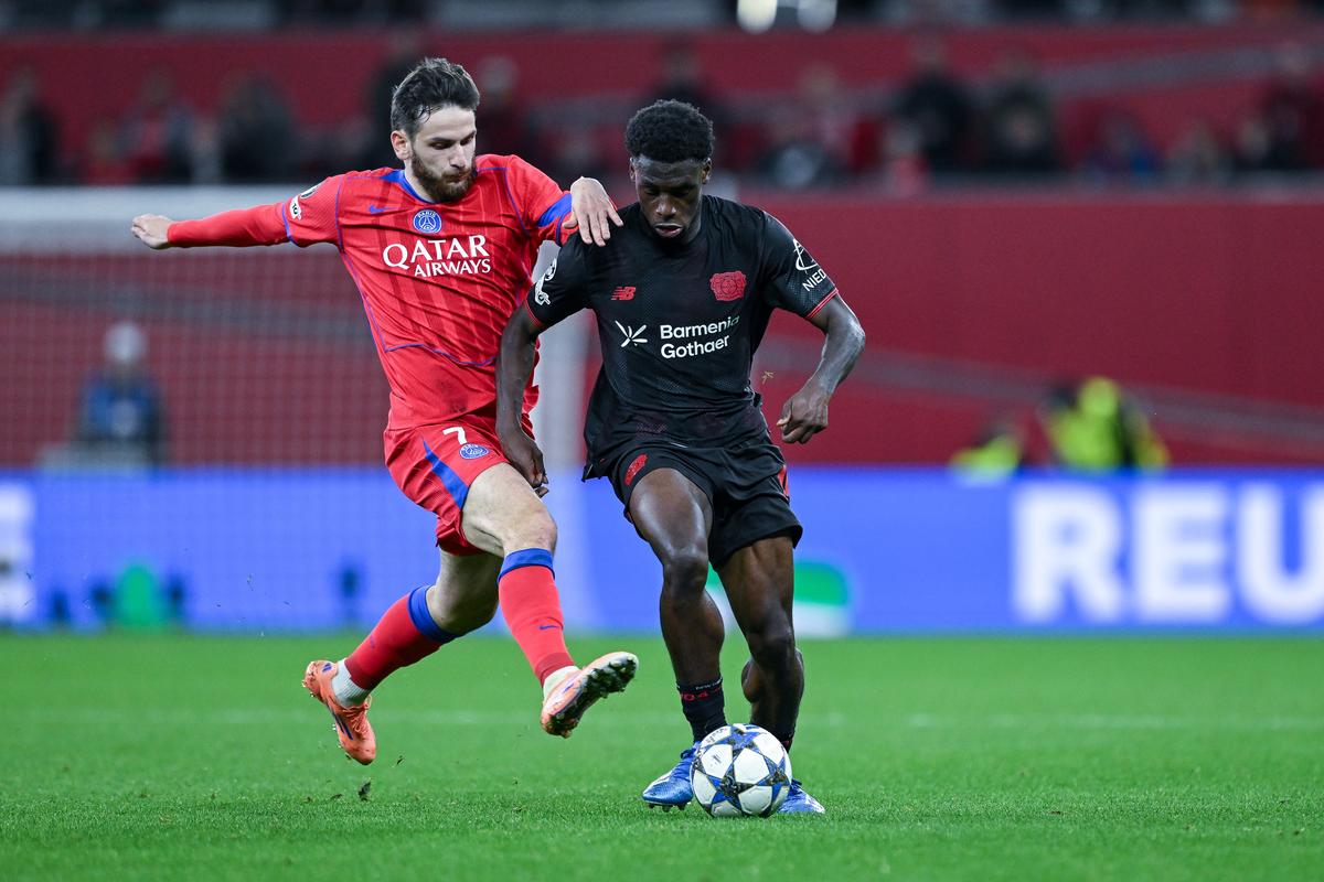 Two in one: Kvaratskhelia’s ferocious intensity both with and without the ball gives PSG a game-breaking winger and an auxiliary full-back.