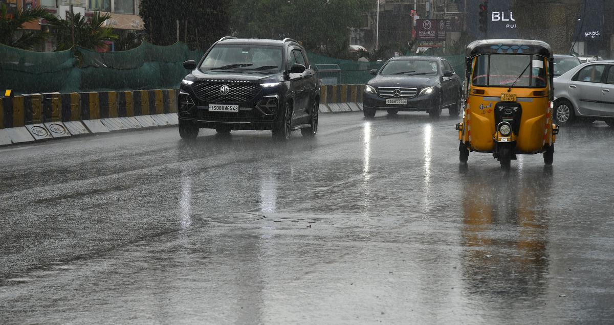 Sudden spell of rain after scorching heat brought respite to the residents of Hyderabad on Sunday.