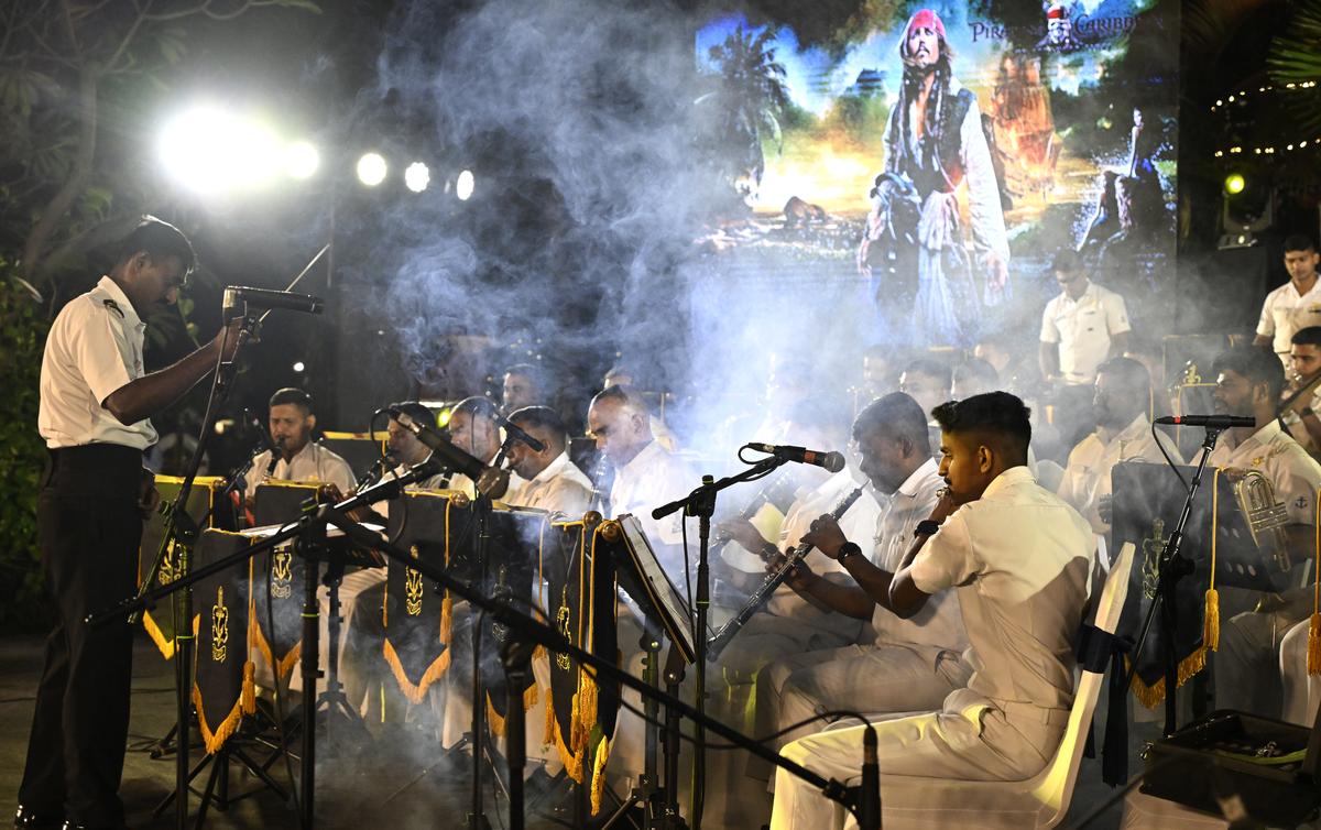 A special performance by the Naval Symphonic Orchestra and Band concert organised ahead of Navy Day celebrations at Navy House in Secunderabad on Saturday.