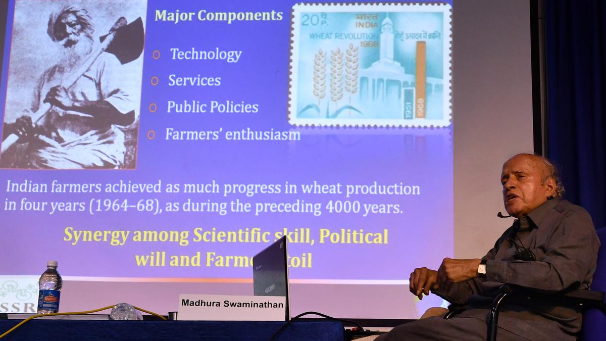 Dr. M.S. Swaminathan guided Karnataka in agriculture policies