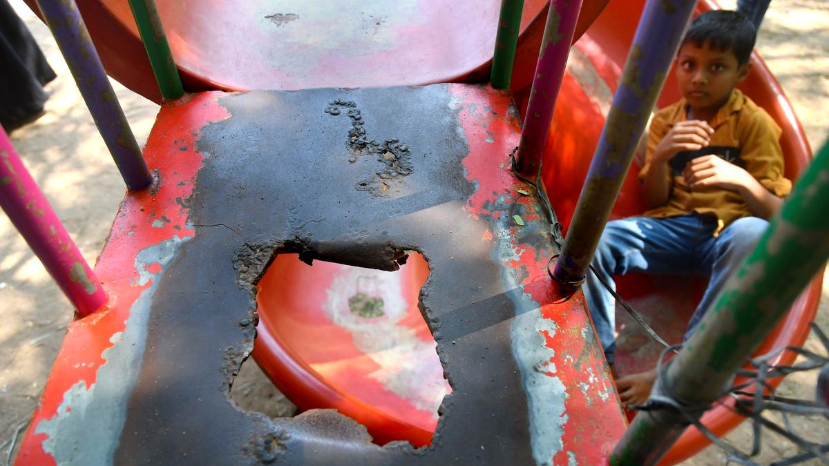 Bharati park, established by the French, lies in a state of neglect