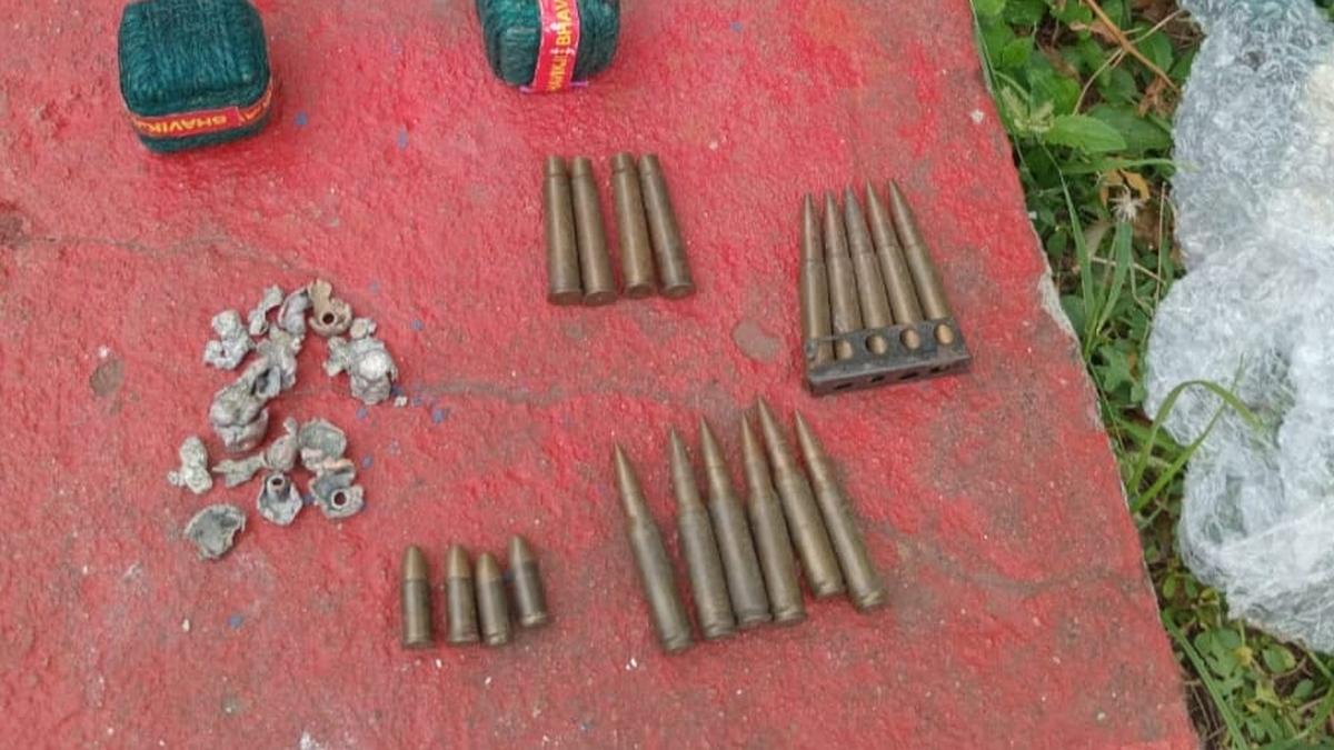 Bag containing bullets create flutter in Srisailam