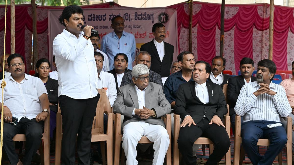 BJP leaders extend support to demand by advocates for HC circuit bench in Shivamogga
