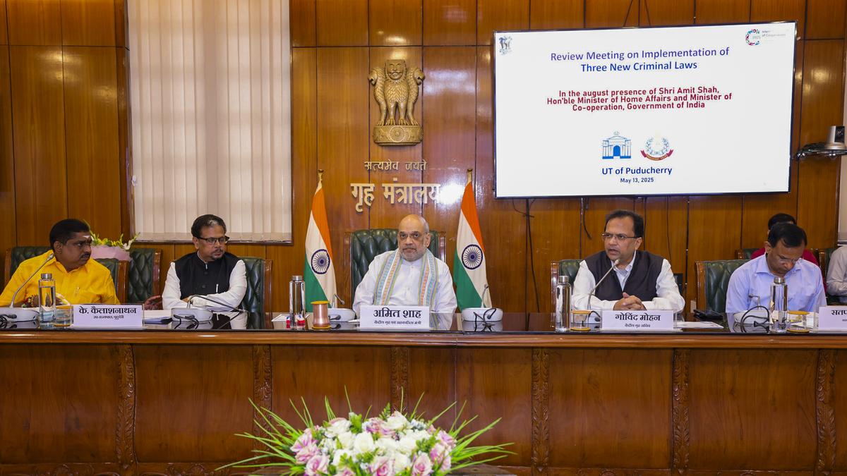 Amit Shah reviews implementation of three criminal laws in Puducherry, says FIRs should be registered in Tamil
