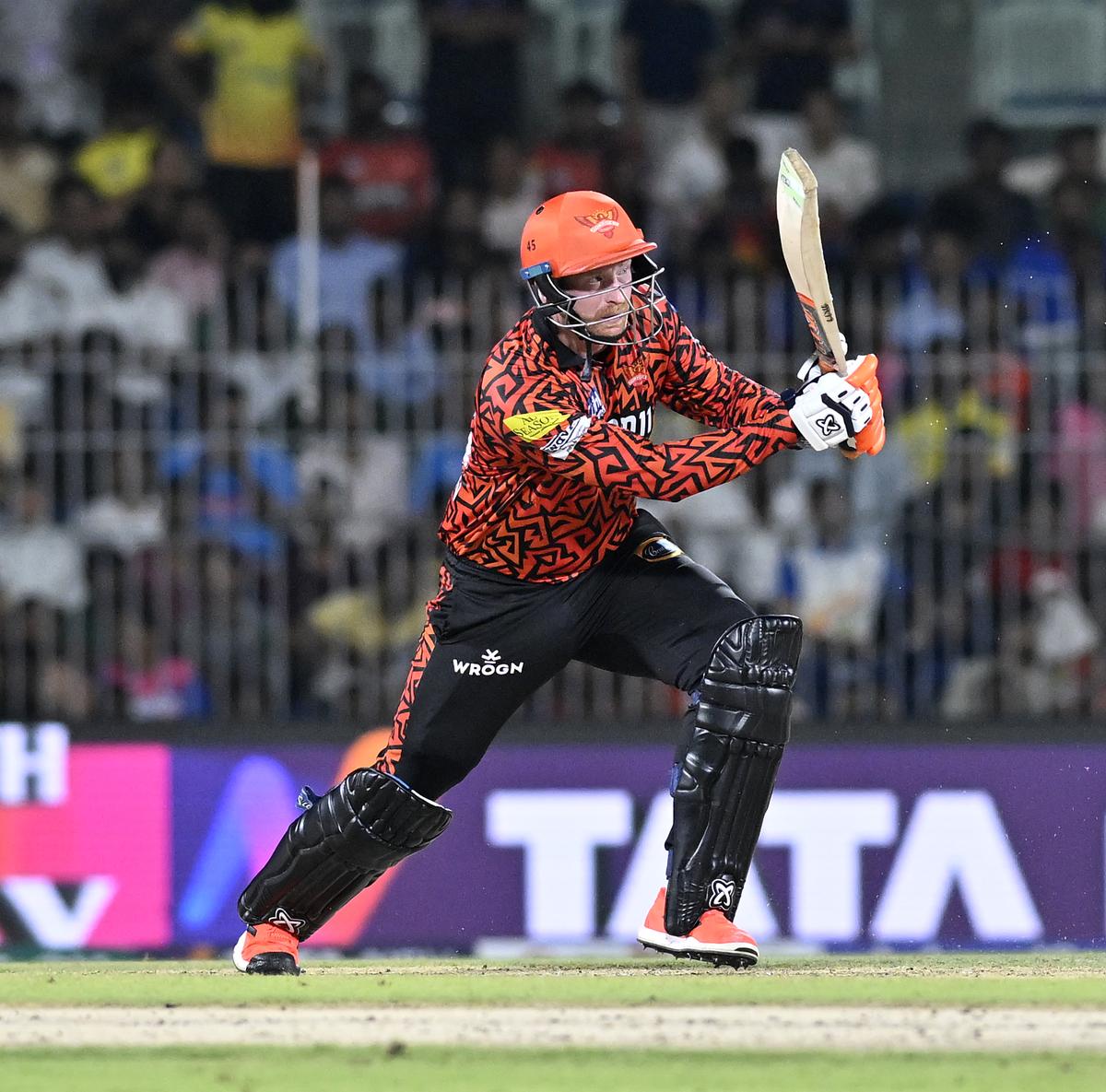Sunrisers Hyderabad Heinrich Klaasen bats during the Qualifier 2 match against Rajasthan Royals in Chennai on May 24, 2024.