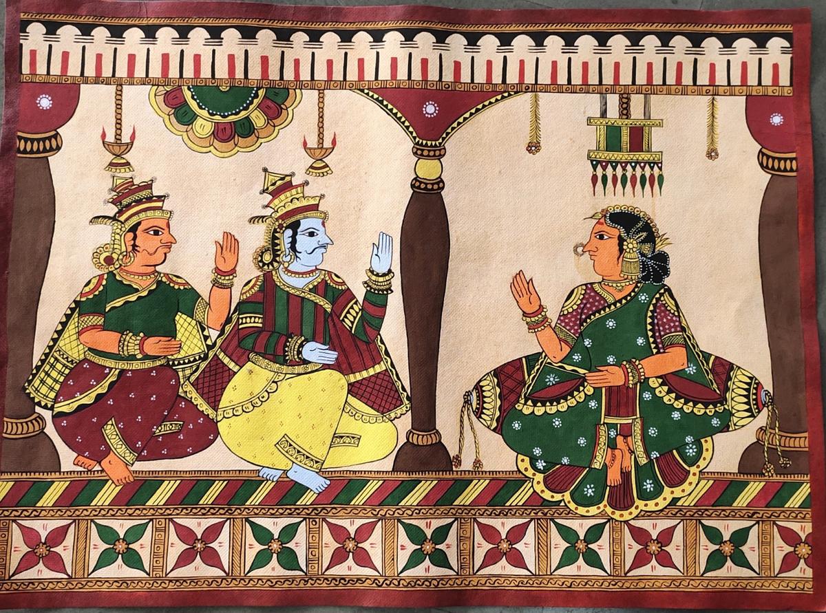 Chitrakathi paintings by Chetan Gangavane