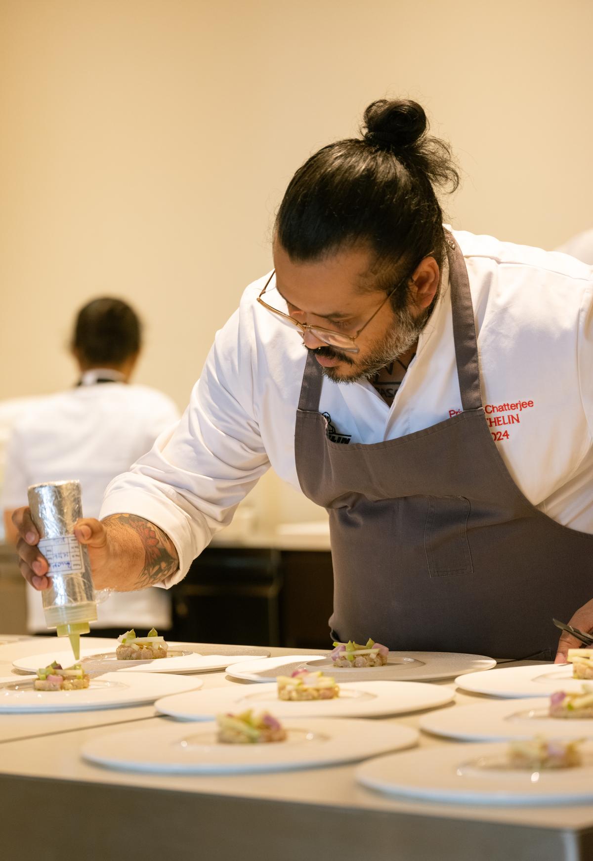 Chef Priyam Chatterjee at work