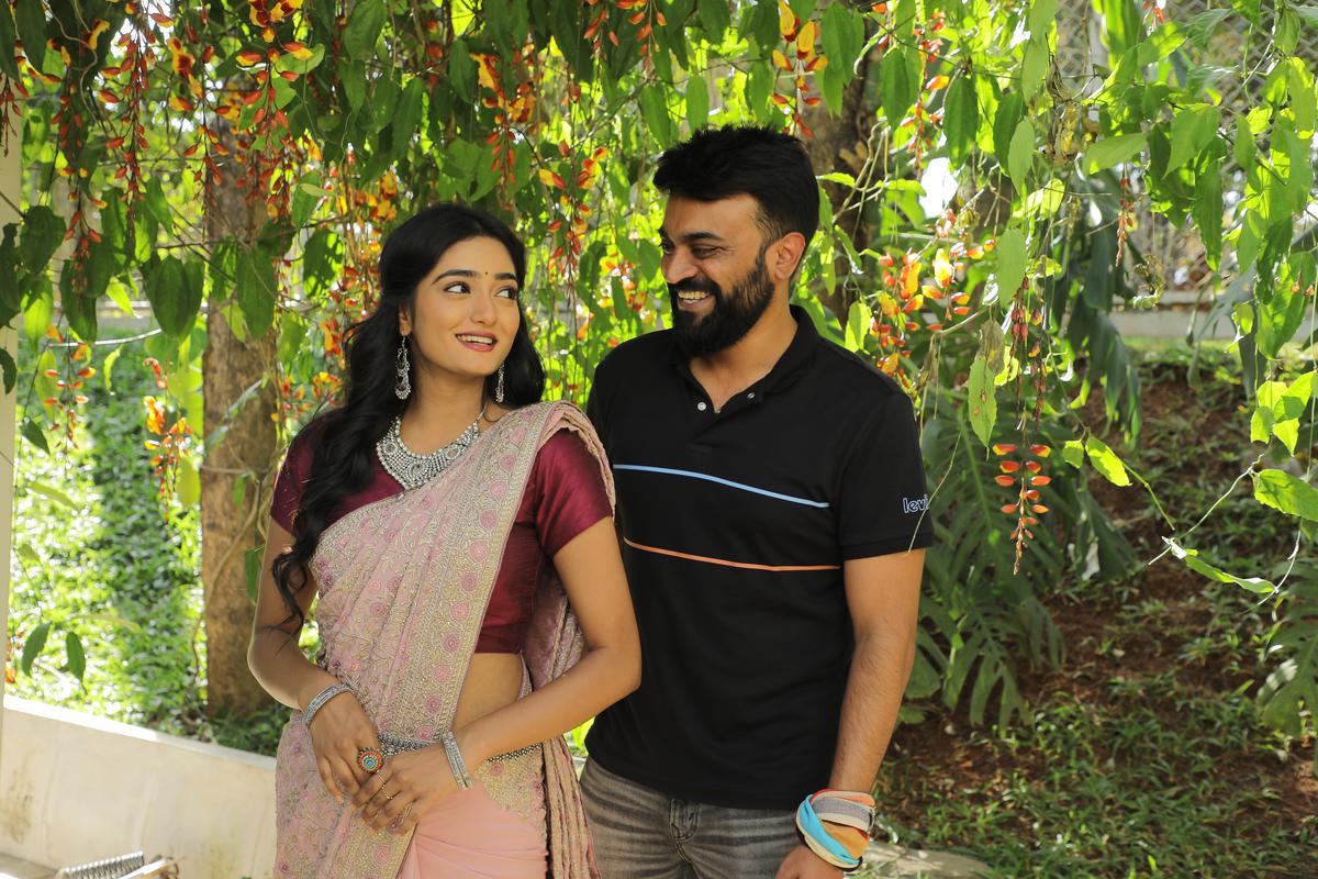 With Hritika in a still from the film