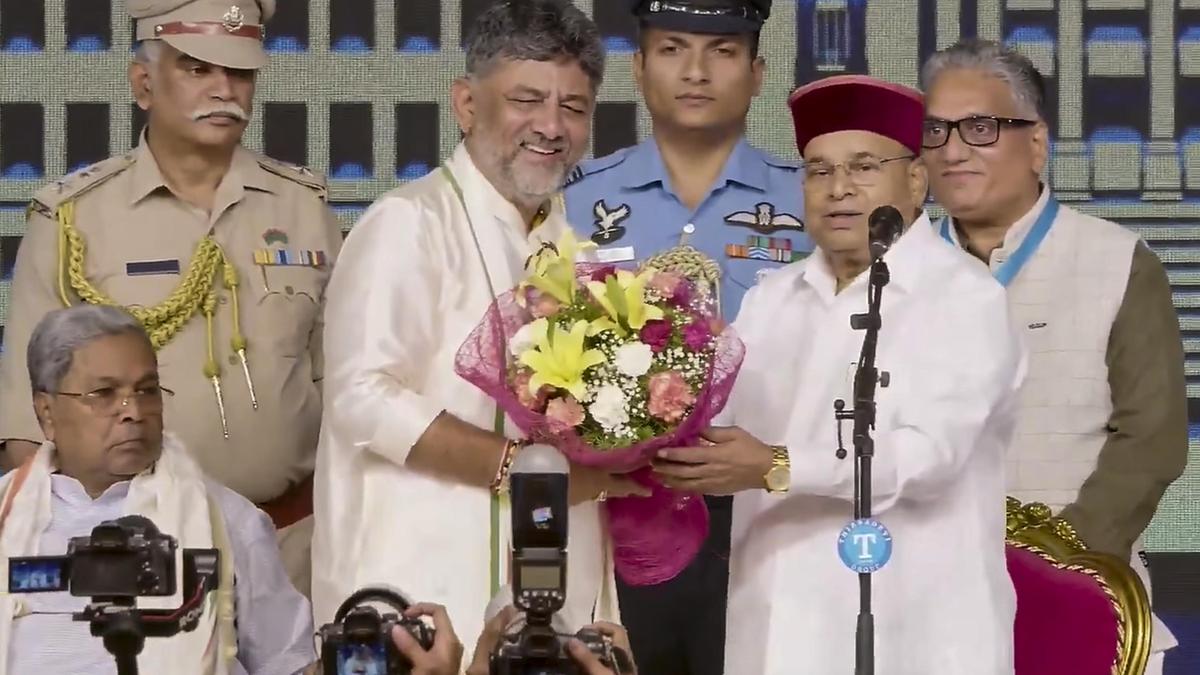 Top news of the day: D.K. Shivakumar sworn in as new CM of Karnataka; fire in Delhi hotel kills at least 21, and more