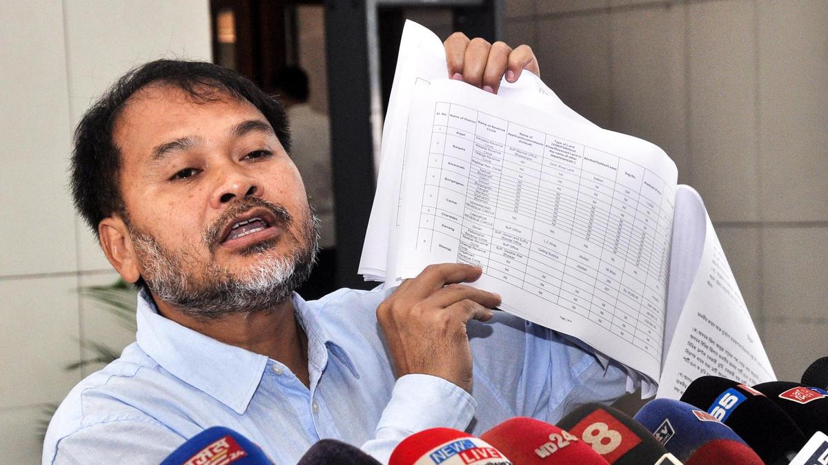 Zubeen Garg’s death: SIT files complaint against Akhil Gogoi for ‘circulating’ charge sheet details