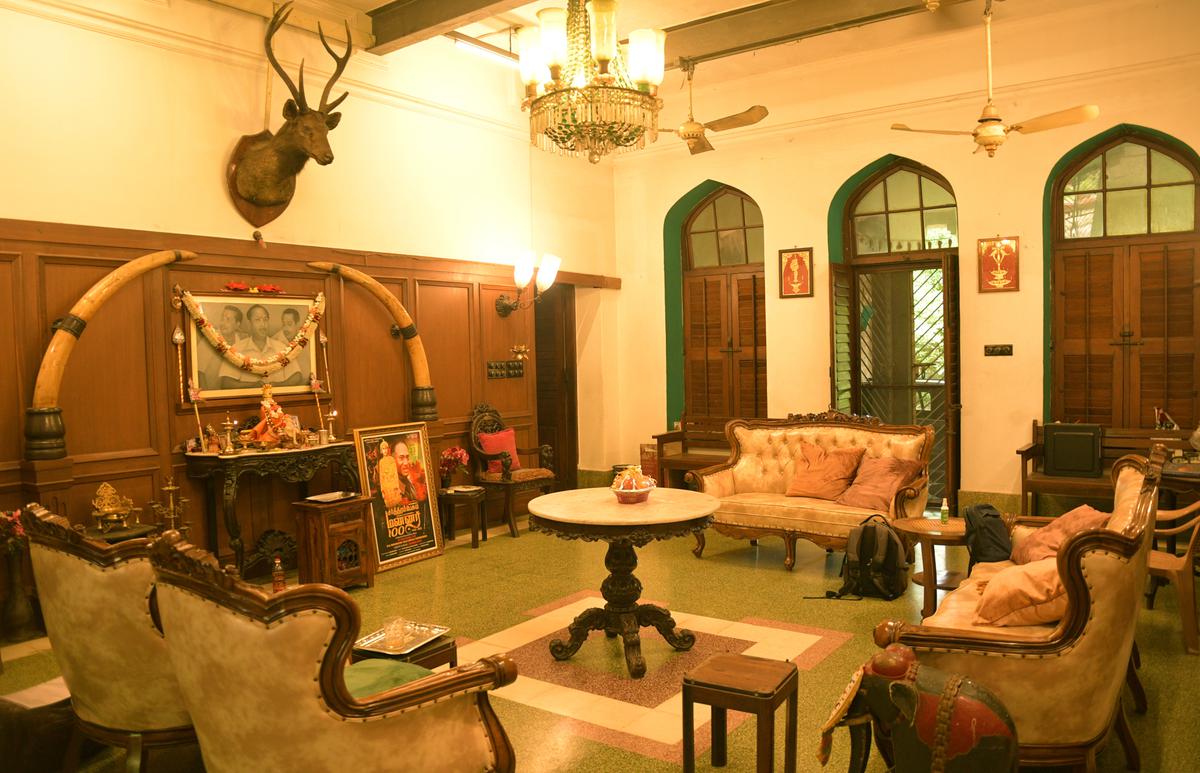 Reception room of Pudukkottai Palace, built in Tiruchi in 1892.