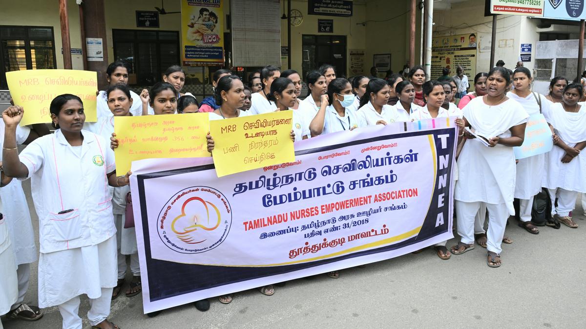 Temporary nurses start wait-in protest on TVMCH premises seeking regularisation of service