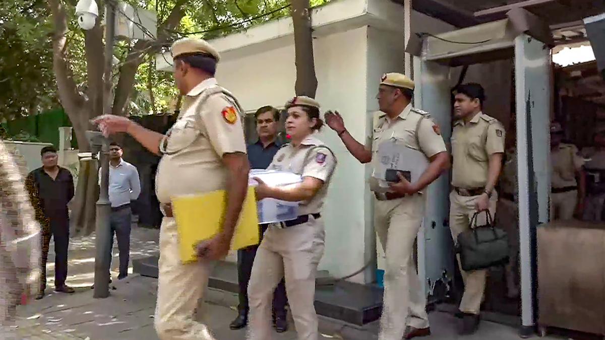 Delhi Police team at Kejriwal residence, seizes CCTV digital video recorder