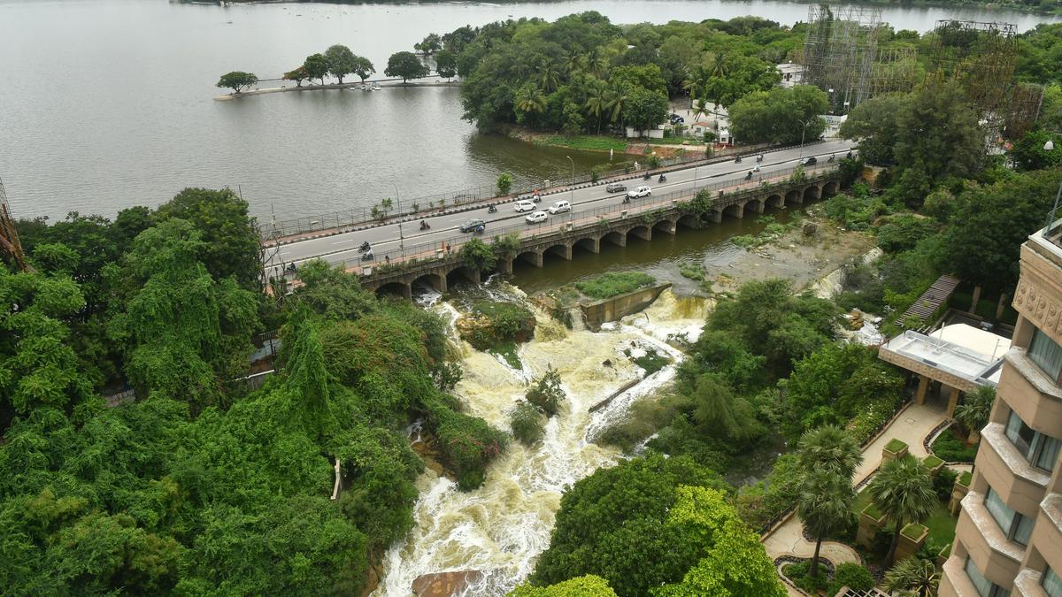 Boardwalk on the Hussainsagar Lake ready for inauguration