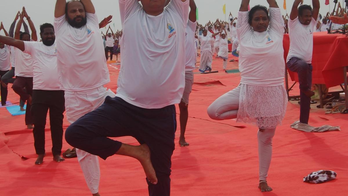 Massive yoga camp held for fishermen in Srikakulam, 5,000 attend  