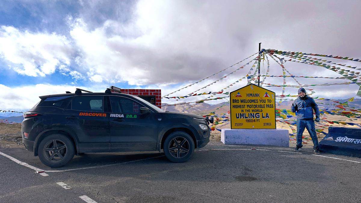 Emil George from Kerala drives through the Indian mainland in 97 days setting a record for the fastest solo car expedition