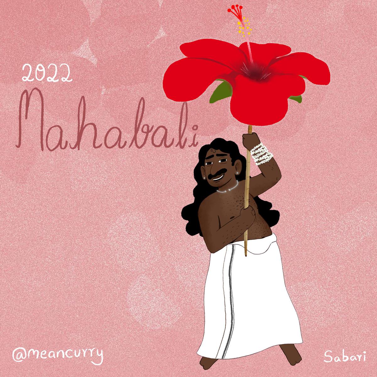 Image of Mahabali, visualised by designer Sabari Venu, in 2022.
