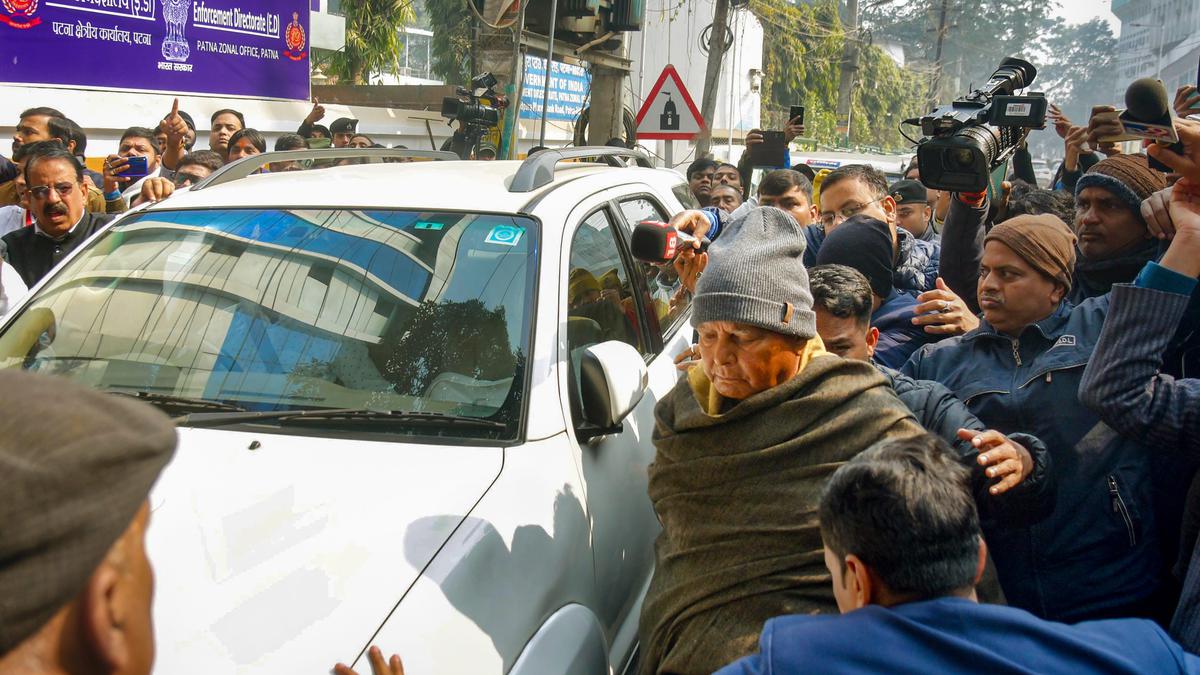 ED questions Lalu Prasad Yadav in land-for-job scam case; RJD workers show support