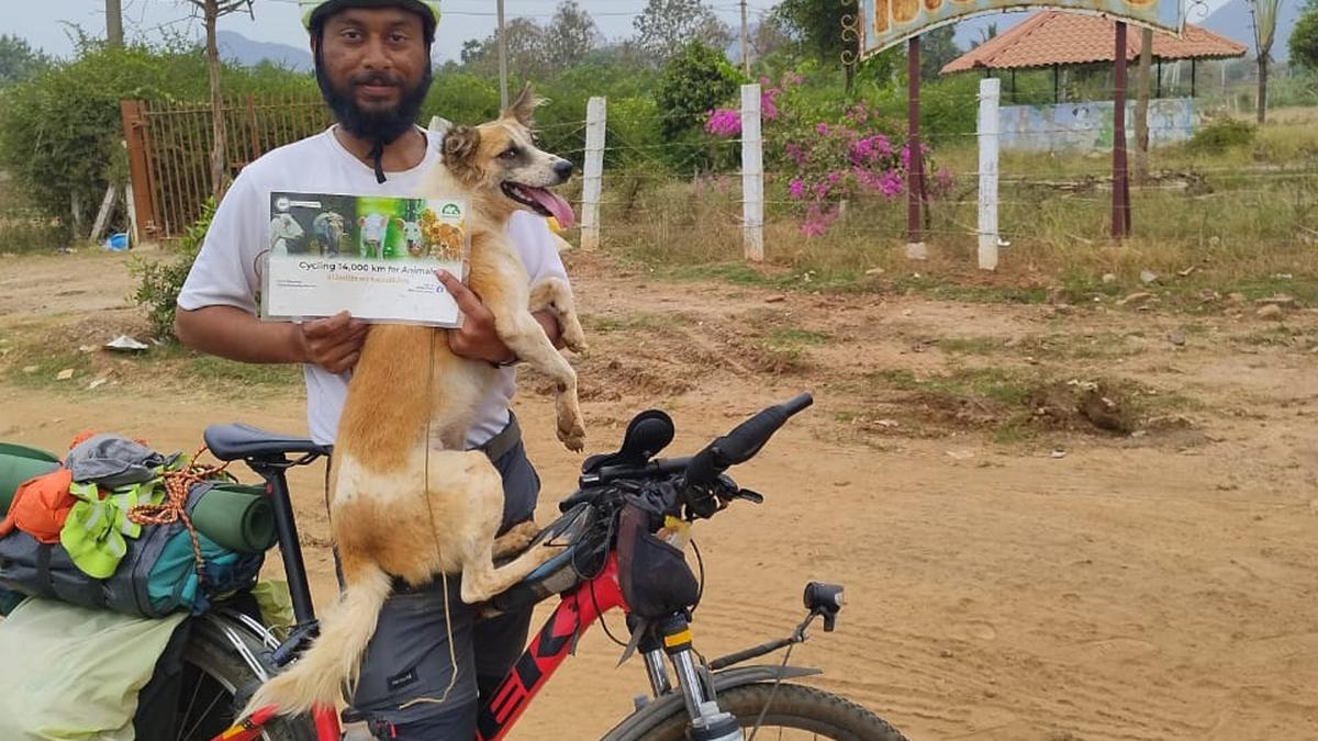 Crusading on a cycle for animal rights