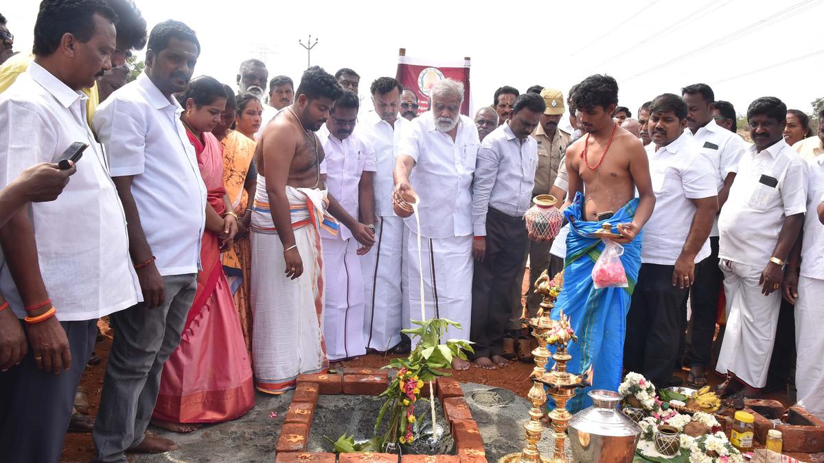 Foundation stone laid for setting up new storage godowns in Dindigul district 