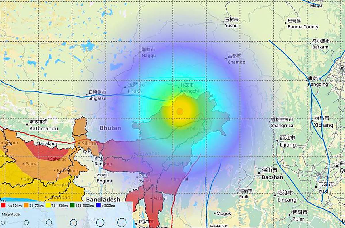 Earthquake of 5.7 magnitude hits Arunachal’s West Siang; another quake hits Nepal