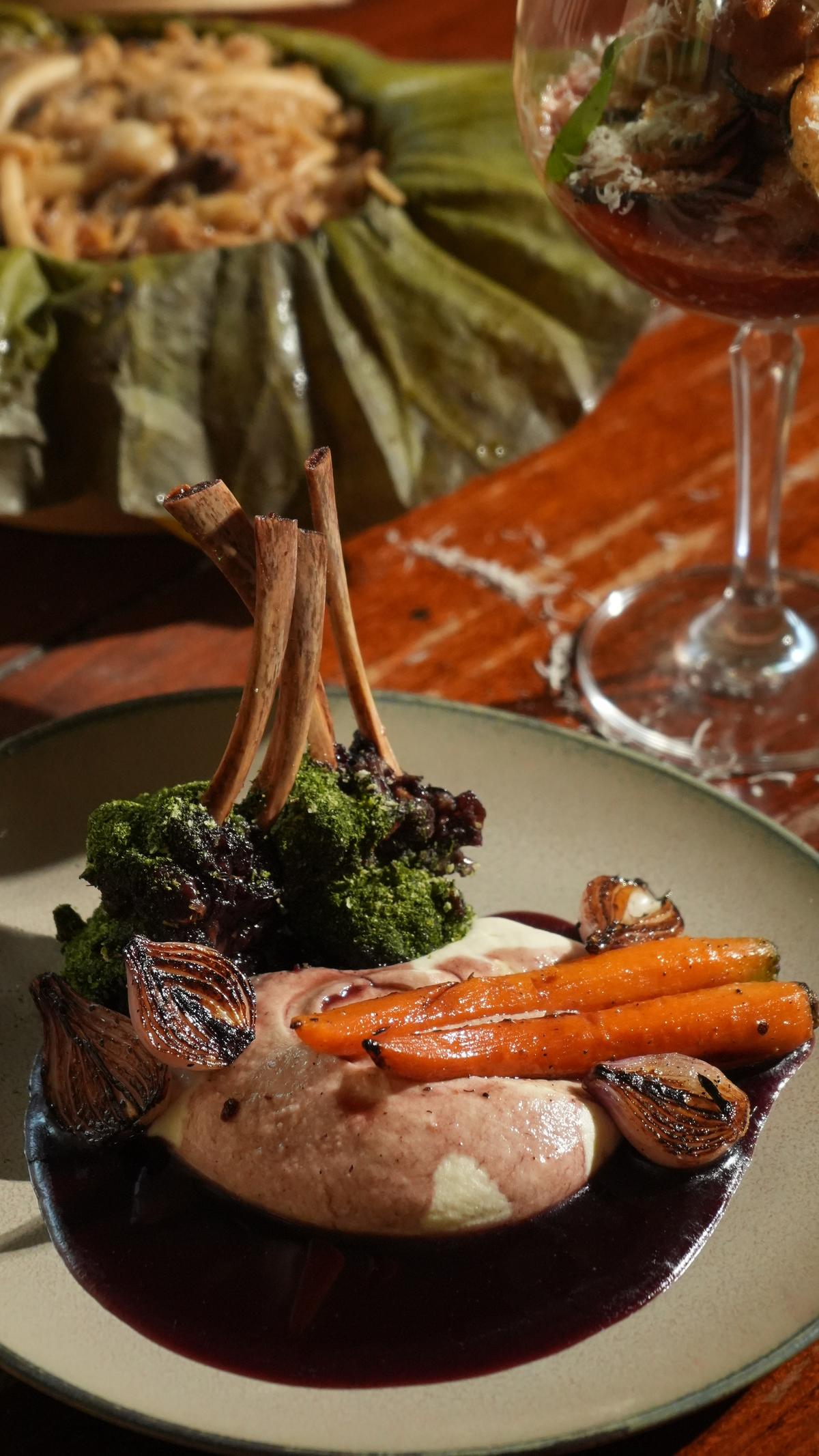 The parsley dusted lamb chops 