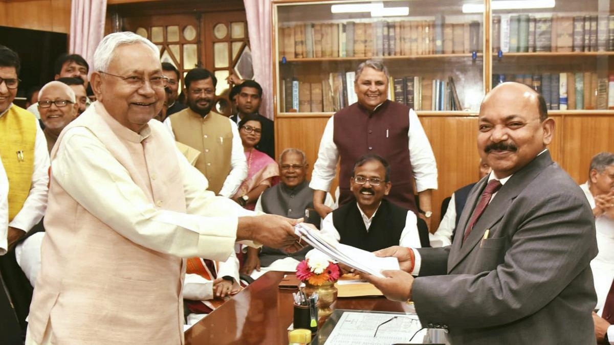 Nitish files nomination papers for re-election to legislative council