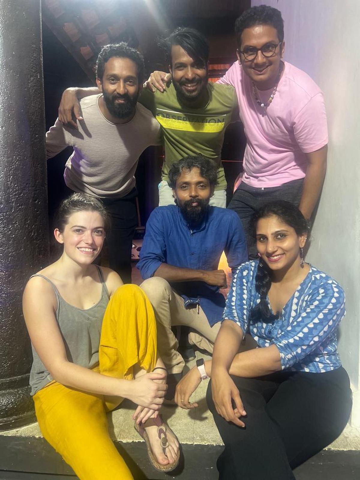 (From left) Anoop Mohandas, Aravind TM, Prajith K Prasad, Devaki Rajendran,  Sibi Sudarsan and Laia Campama, the independent artists behind the crowdfunded dance and theatre festival in Thiruvananthapuram.
