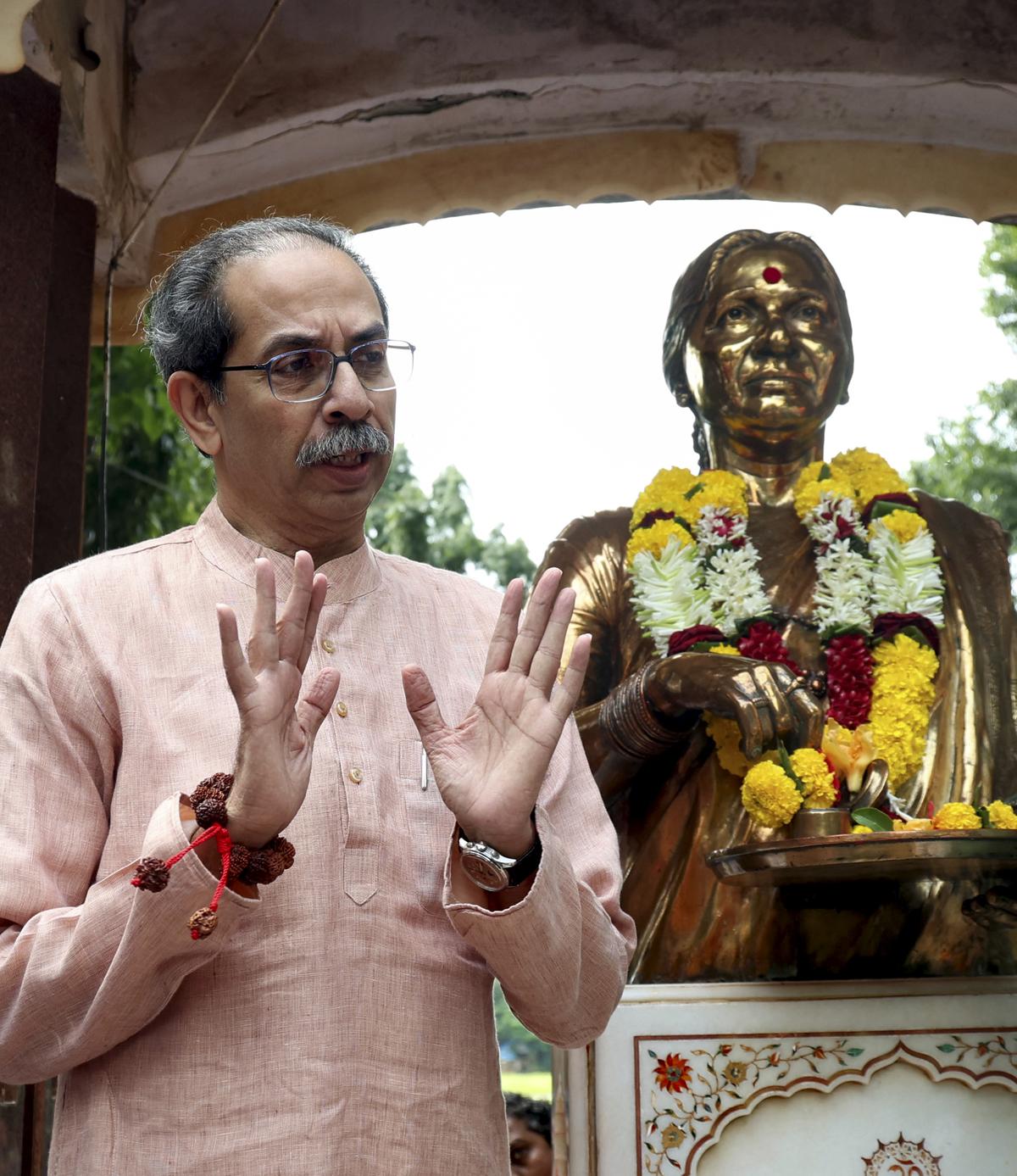 Shiv Sena (UBT) Şef Uddhav Thackeray, 17 Eylül 2025'te Mumbai, Mumbai, Mumbai'deki.