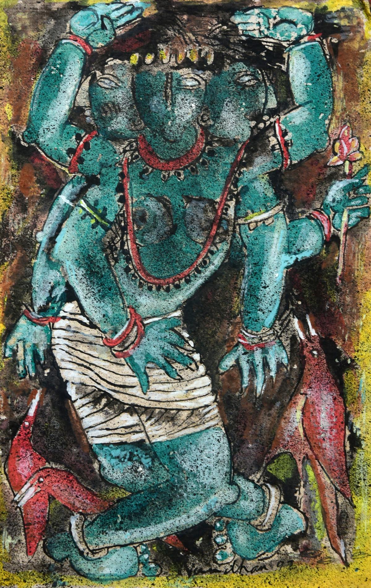 One of Nandhan’s early paintings