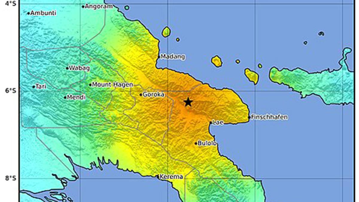 Earthquake of magnitude 6.5 hits Kimbe in Papua New Guinea