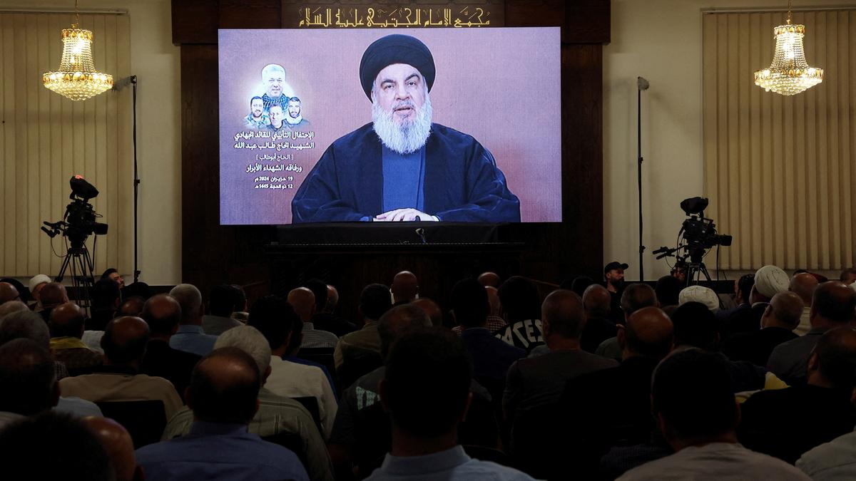 Hezbollah chief warns archenemy Israel against wider war with Lebanon