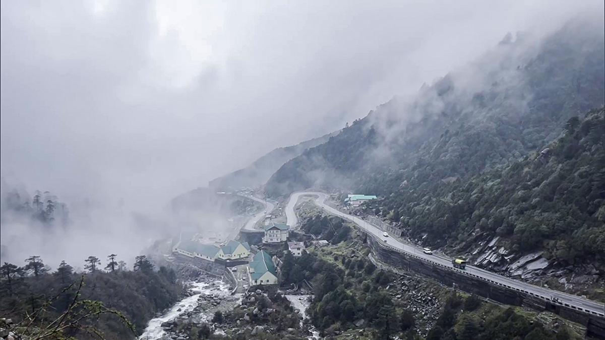 A view of Nathula Pass, in East Sikkim.