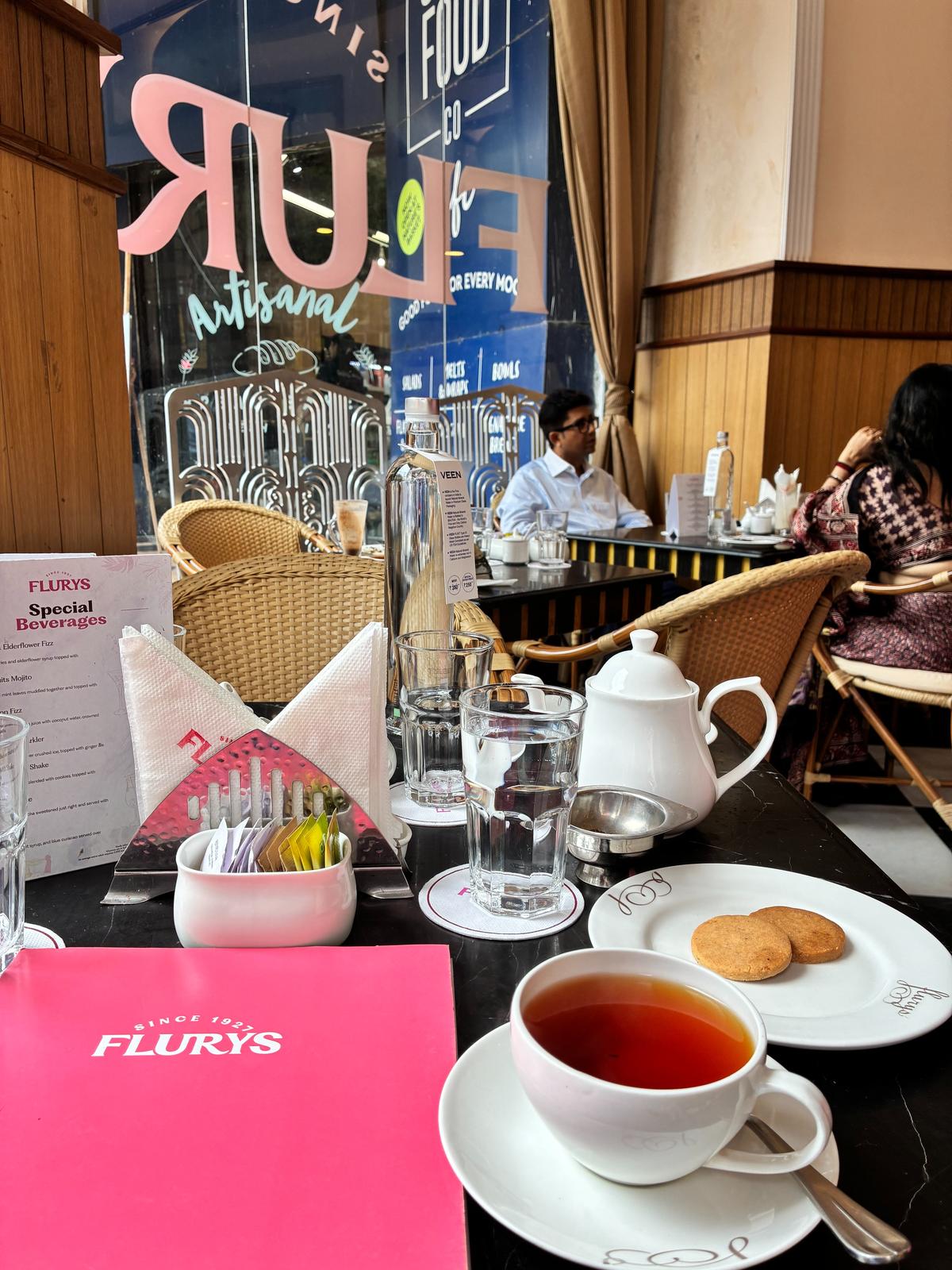 A cup of freshly brewed Darjeeling tea sits alongside the new logo of Flurys, unveiled in 2024. A cup of freshly brewed Darjeeling tea sits alongside the new logo of Flurys, unveiled in 2024.