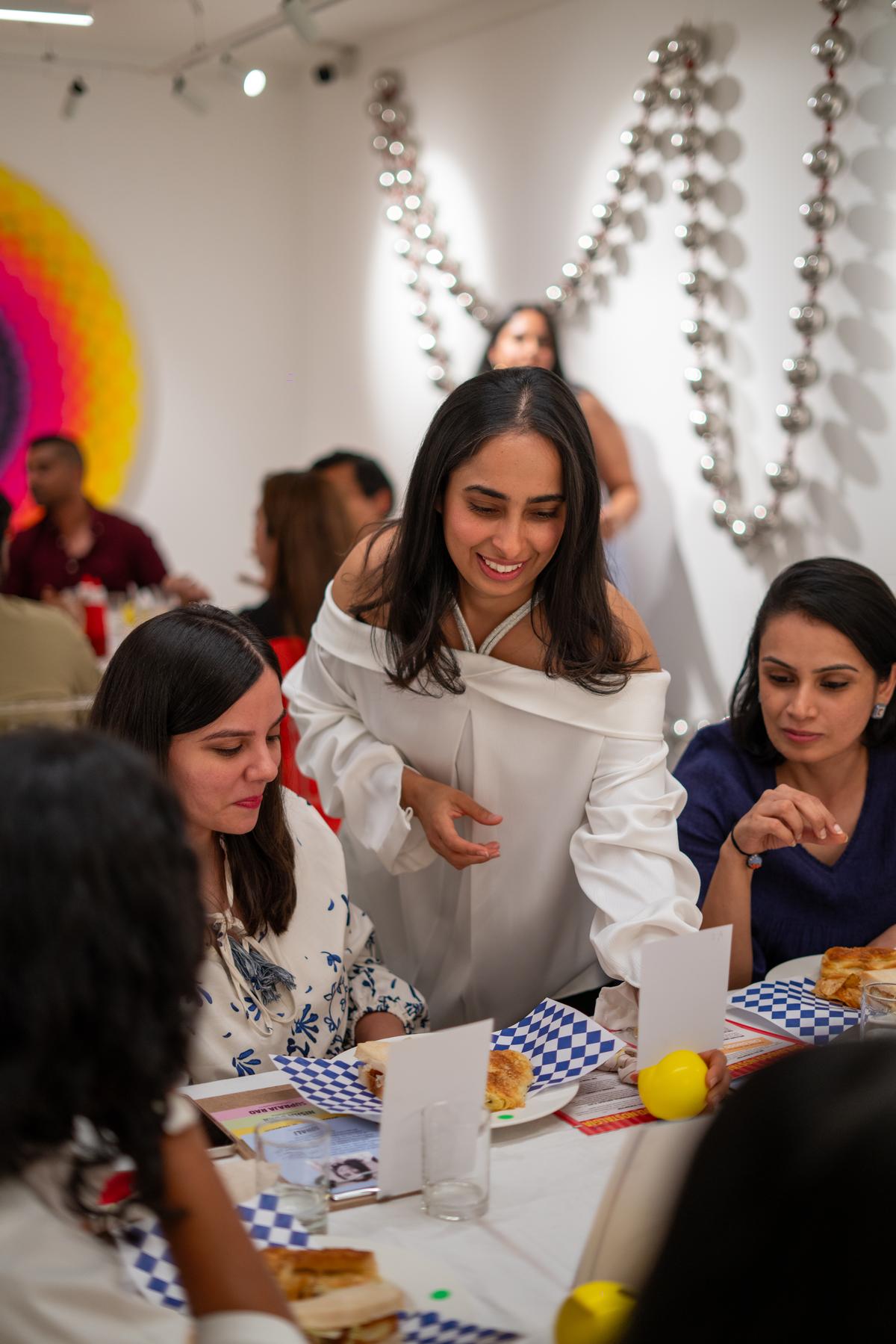 Sonali Pamnani Jhabakh with guests at one of You Can Sit With Us pop up 