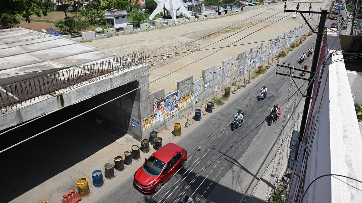 Demand for pedestrian underpass delays flyover works at Mamangam on Salem-Bengaluru National Highway