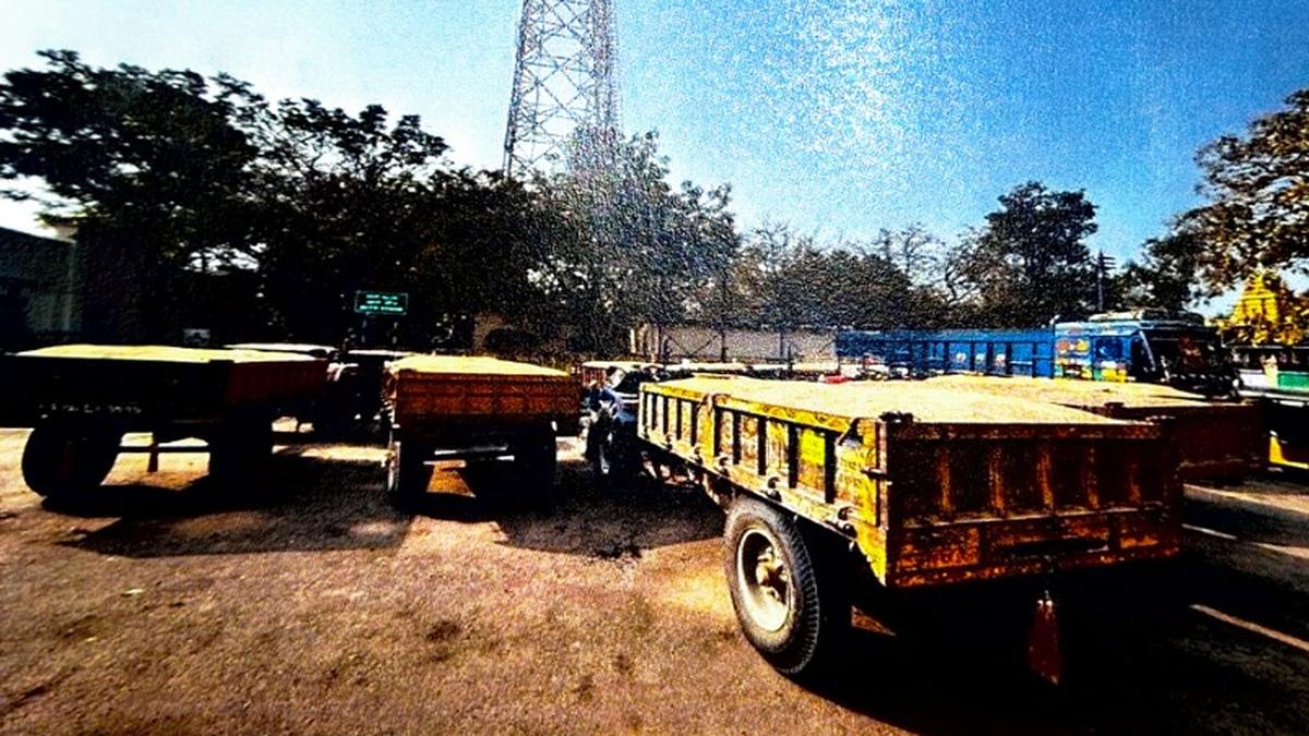 Five sand-laden tractors seized in Karimnagar; case booked for illegal transport