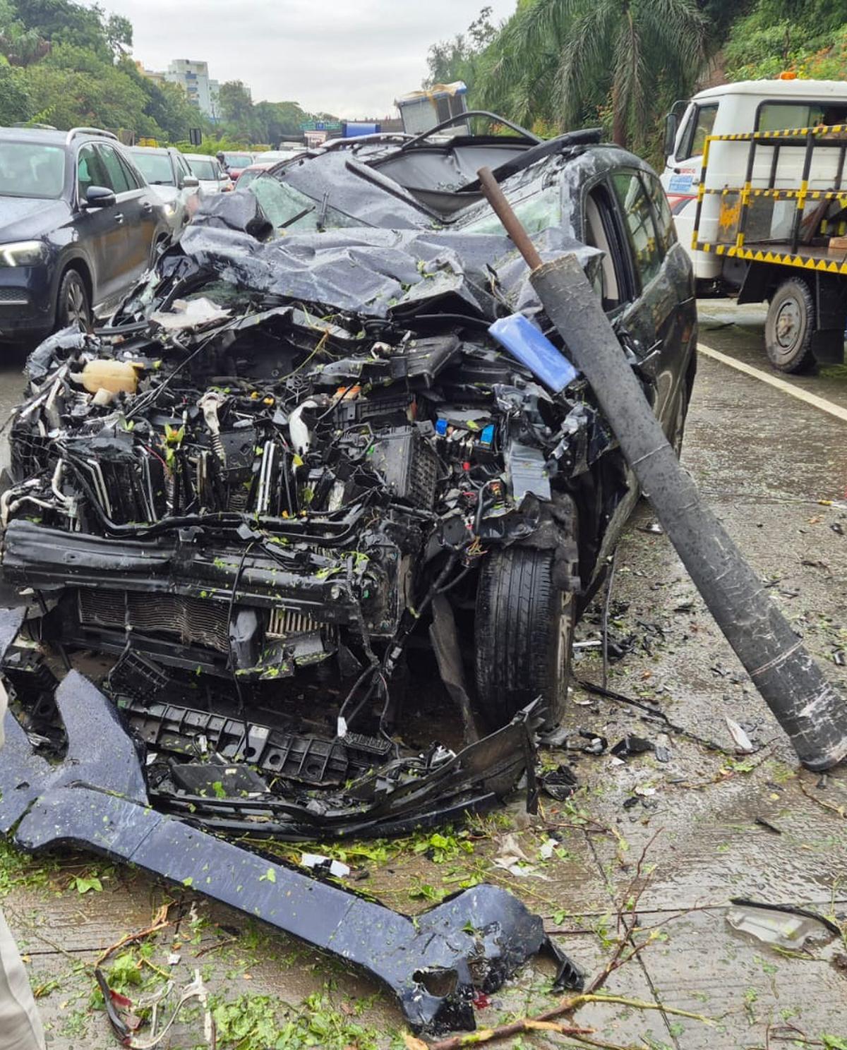 A car met with an accident on NICE road today.