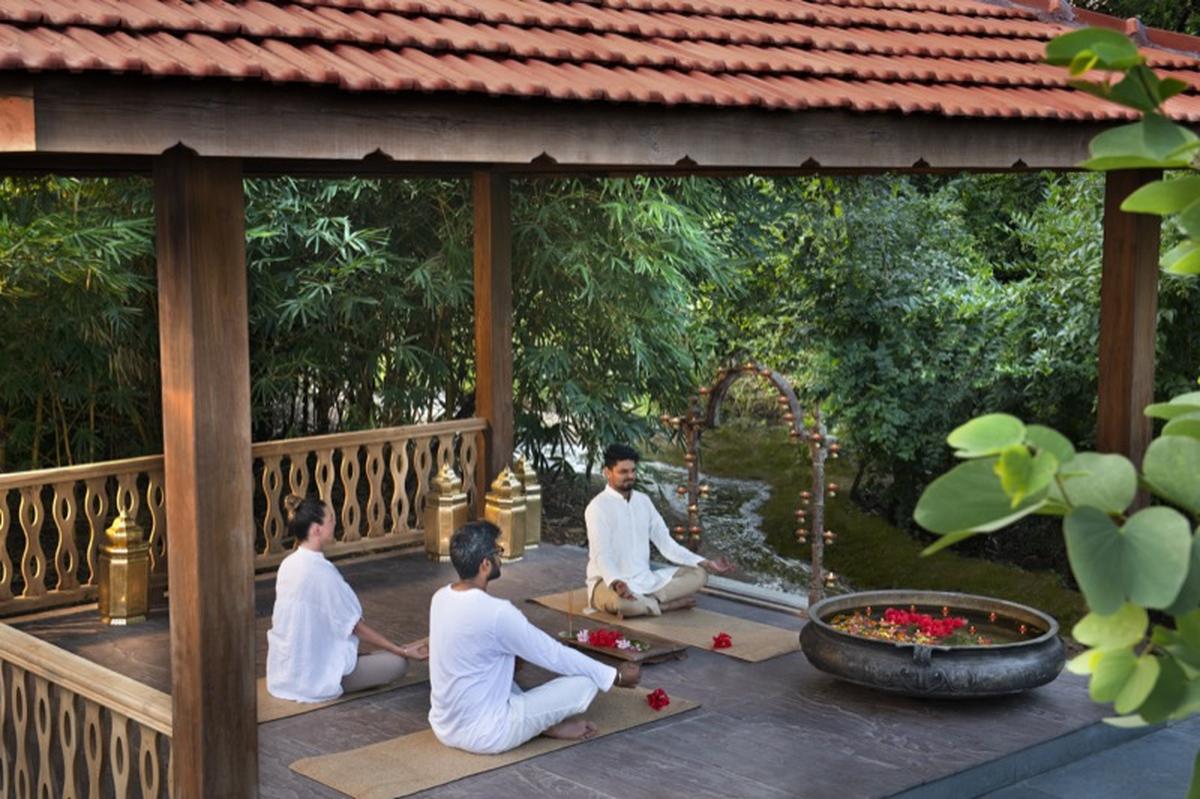 A mindfulness session at Aramness Gir