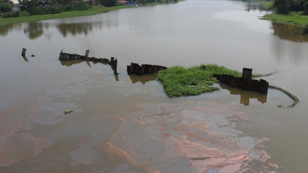 Discolouration of Periyar river along Edayar stretch continues