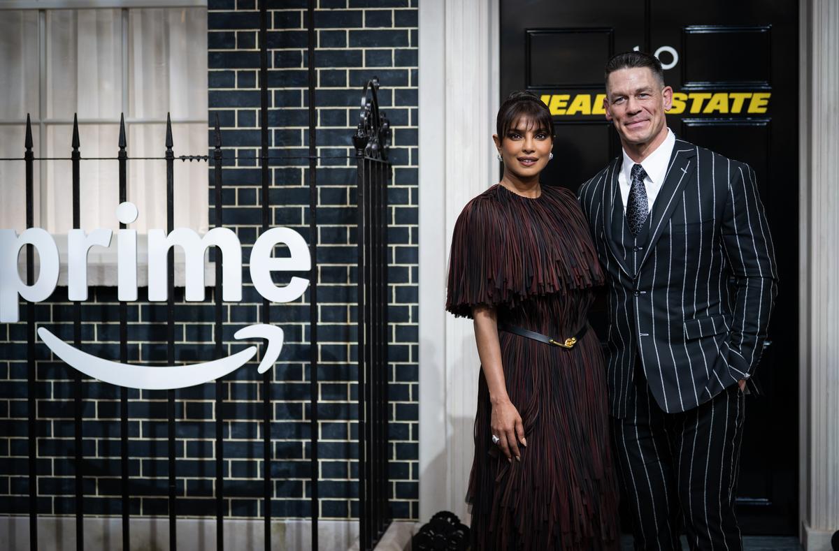 Priyanka Chopra and John Cena at a ‘Heads of State’ promotional event in London