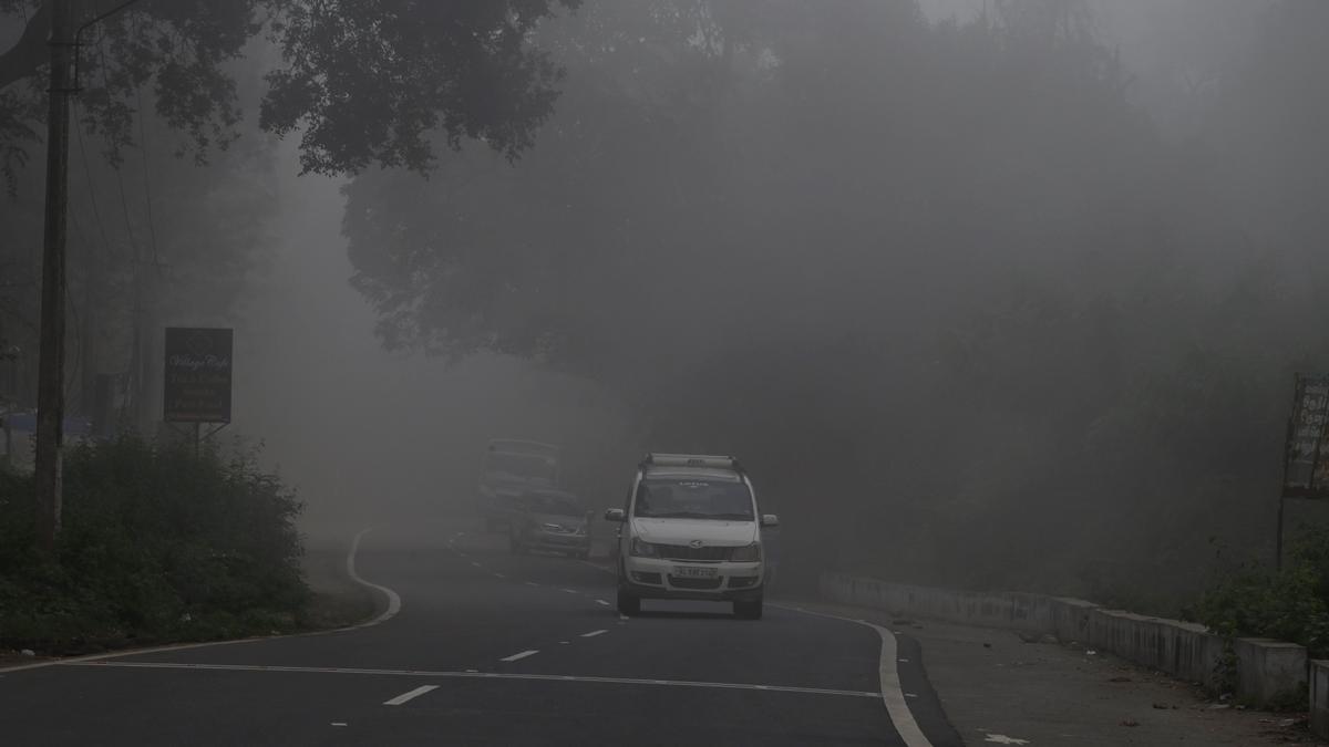Fog disrupts vehicle movement on Dhimbam Ghat Road