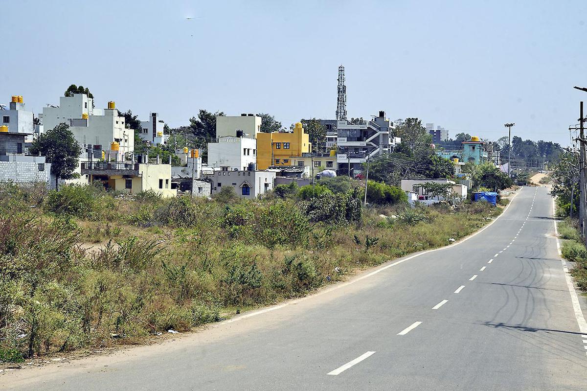 A view of a part of the Dr. Shivarama Karantha Layout near Medi Agrahar village in Bengaluru. File 