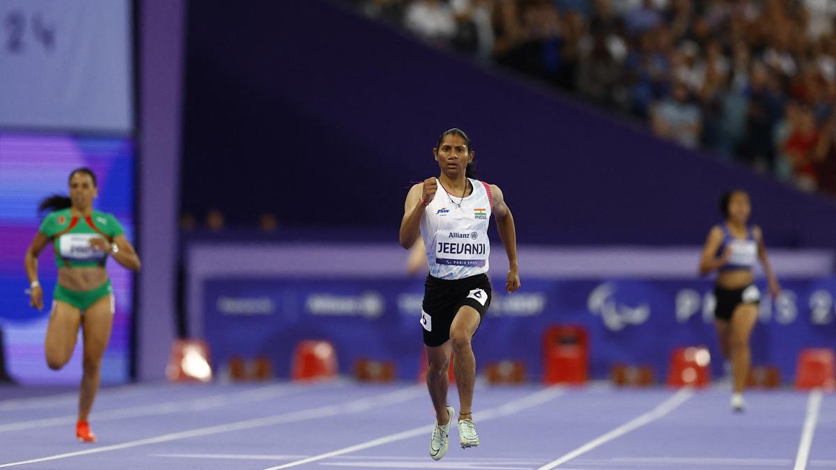 Deepthi Jeevanji wins bronze in women's 400m T20 category in Paris Paralympics