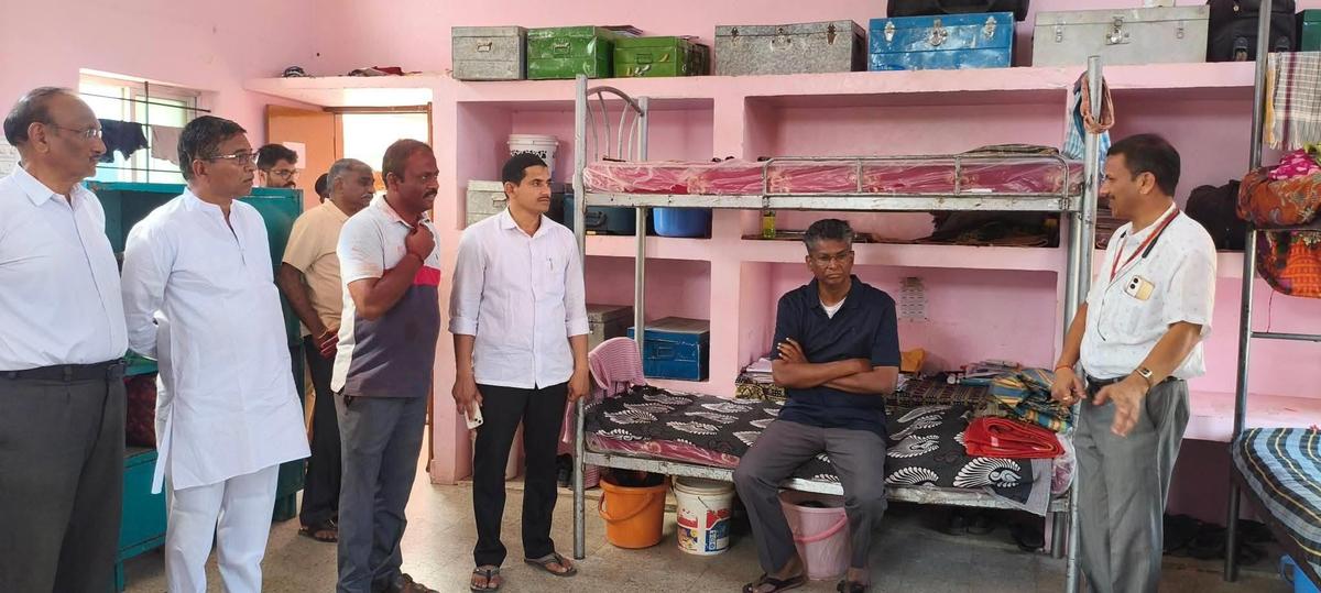 PWD Minister Satish Jarkiholi visited the Morarji Desai residential school in Ghataprabha on March 4, 2026.