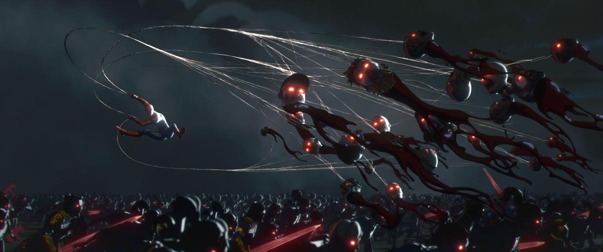 Peter Parker/Spider-Man (voiced by Hudson Thames) in a still from ‘Marvel Zombies’, exclusively on Disney+ Peter Parker/Spider-Man (voiced by Hudson Thames) in a still from ‘Marvel Zombies’, exclusively on Disney+
