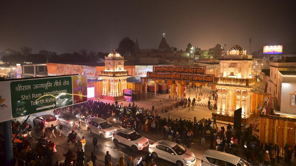 In Pictures | Ram temple consecration ceremony in Ayodhya